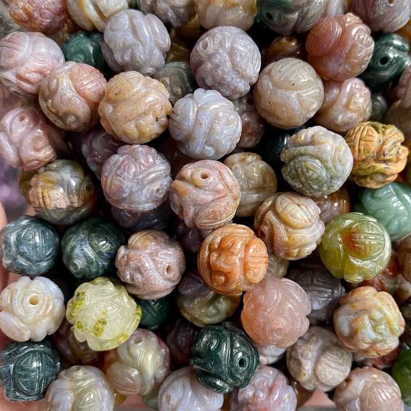Shasha Live!【Dragon Ball】Crystal Carved Beads Bowl (By Pieces)丨Spacers String as Freebies