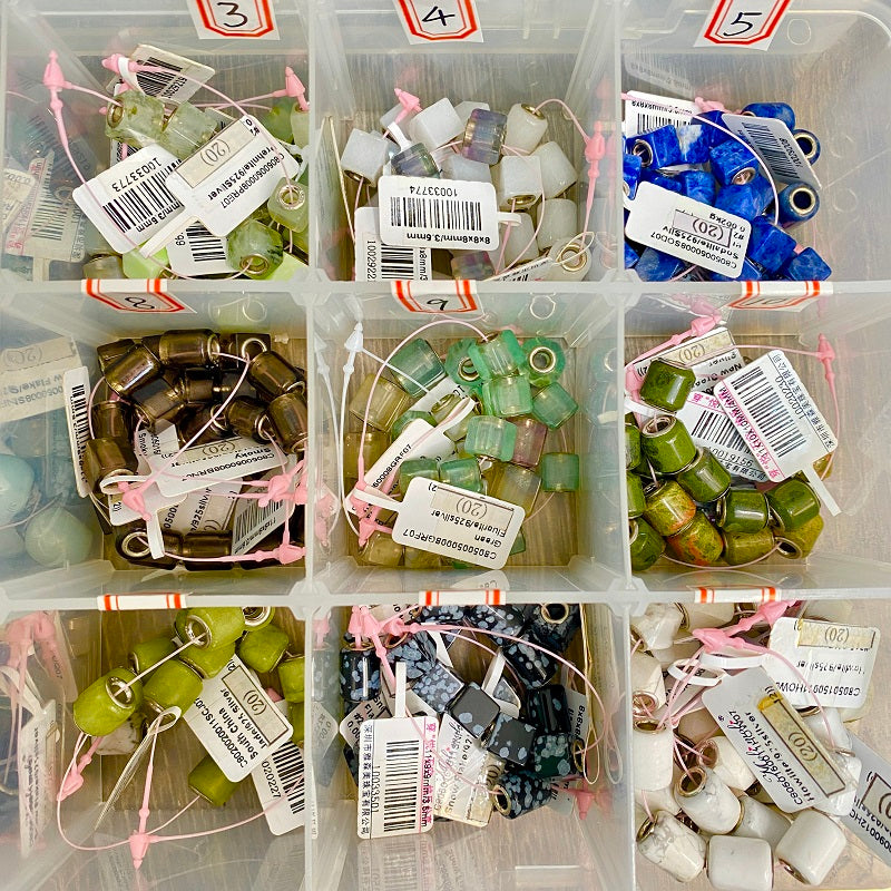 Kate Live! 【P Brand Gems Charms】Clearance, Host Pick, Non-refundable! | By String (1 String=5pcs) | Big Hole Sterling Silver Cores | Gems Options refer to current Live!