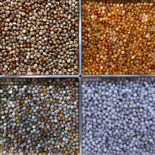 Shasha Live!【4MM】Crystal Round Beads Bowl ( Regular 1Bowl=3spoons)丨Spacers String as Freebies