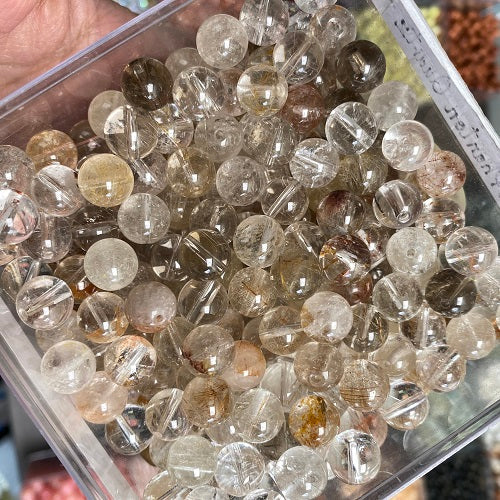 Shasha Live!【10MM】Crystal Round Beads Bowl (By piece Regular 1bowl=32pcs) | Spacers String as Freebies