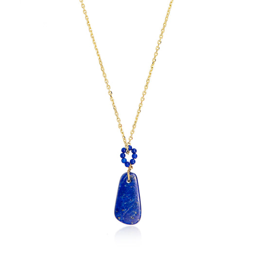Lapis Lazuli Pendant Hand Made Necklace - 18"