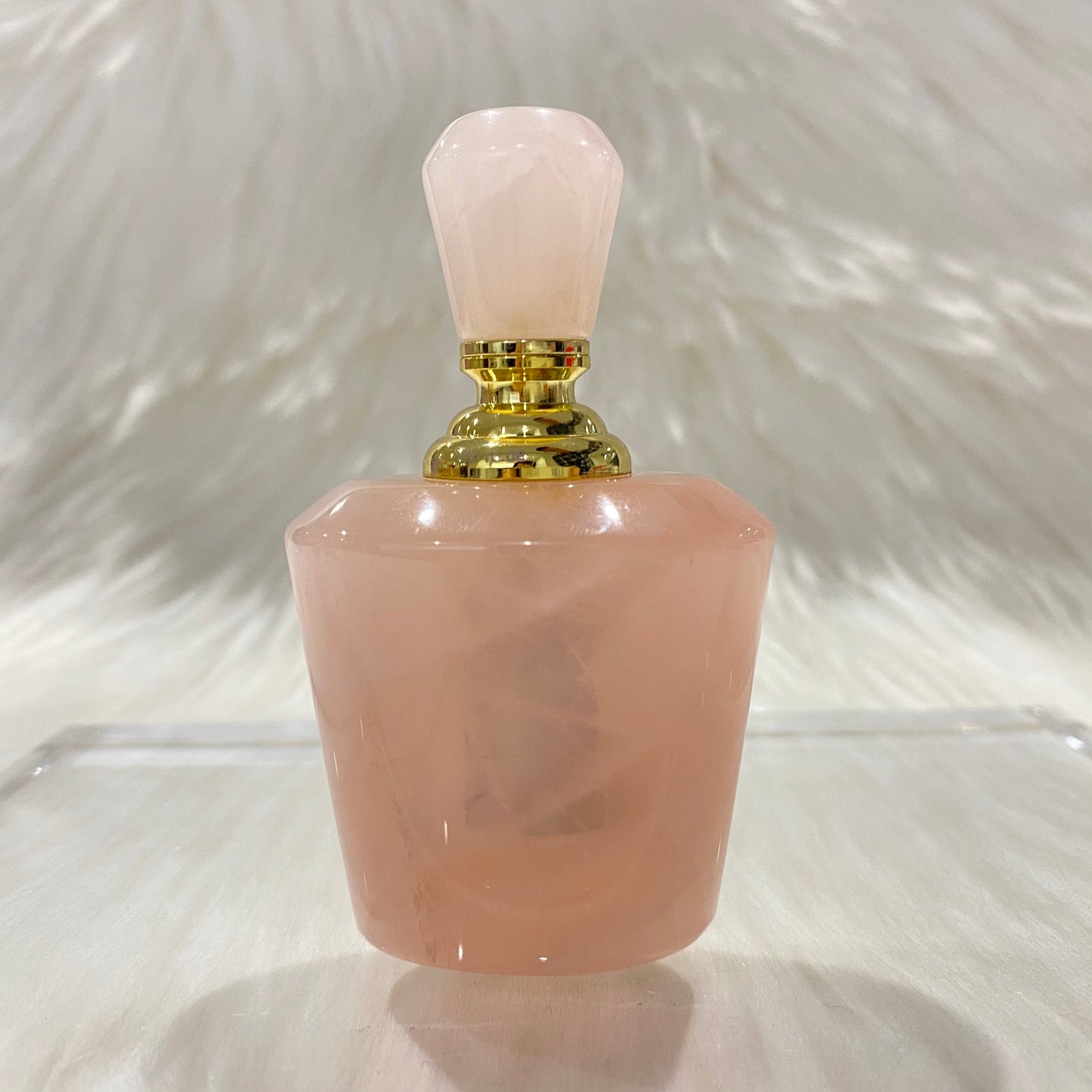 ANTHONY LIVE! Exclusive Rose Quartz Hand Carved Perfume Bottles