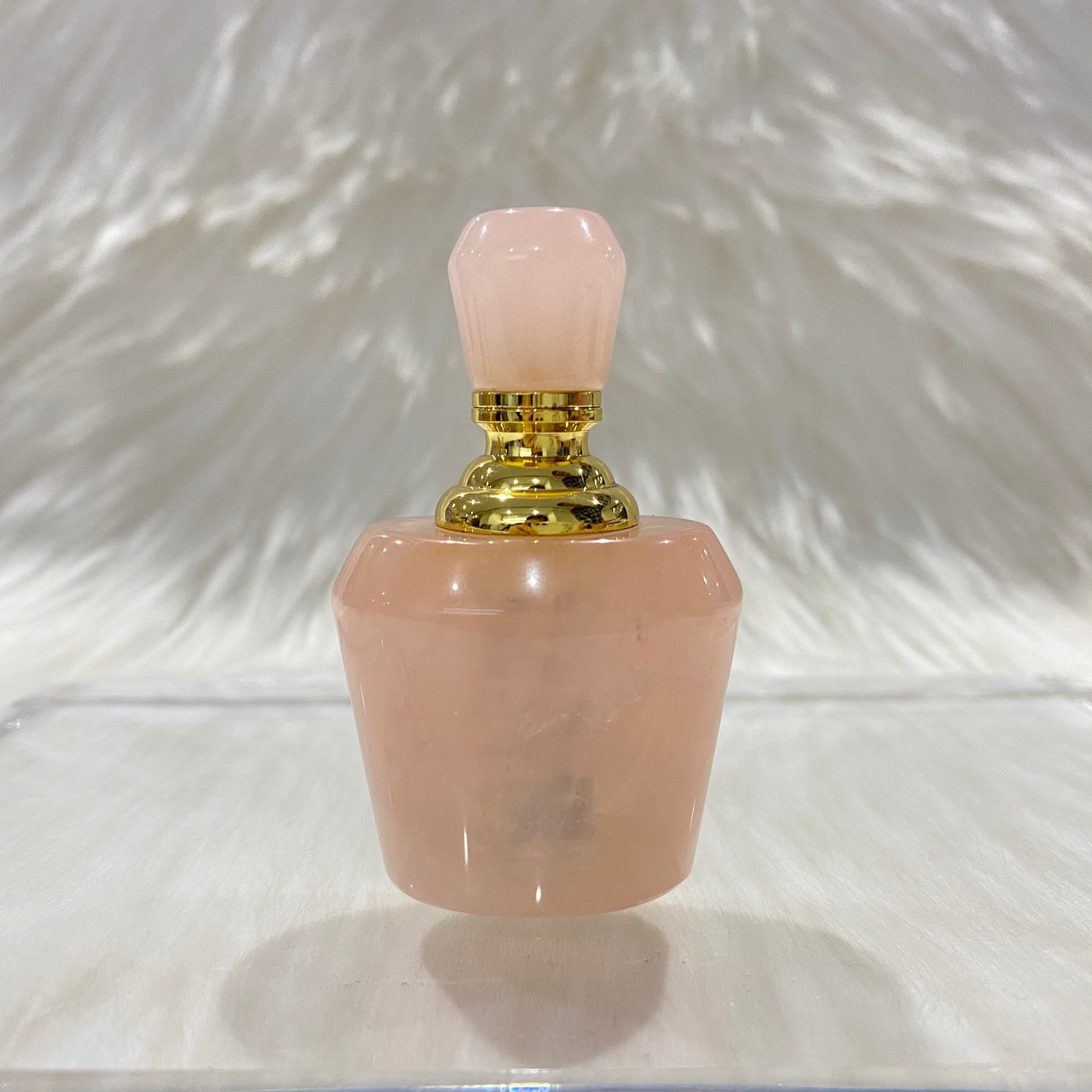 ANTHONY LIVE! Exclusive Rose Quartz Hand Carved Perfume Bottles