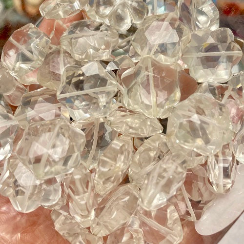 Kate Live!【Flower】Crystal Carved Beads Bowl (By Pieces)丨Spacers String 8mm Mix Sample Beads as Freebies