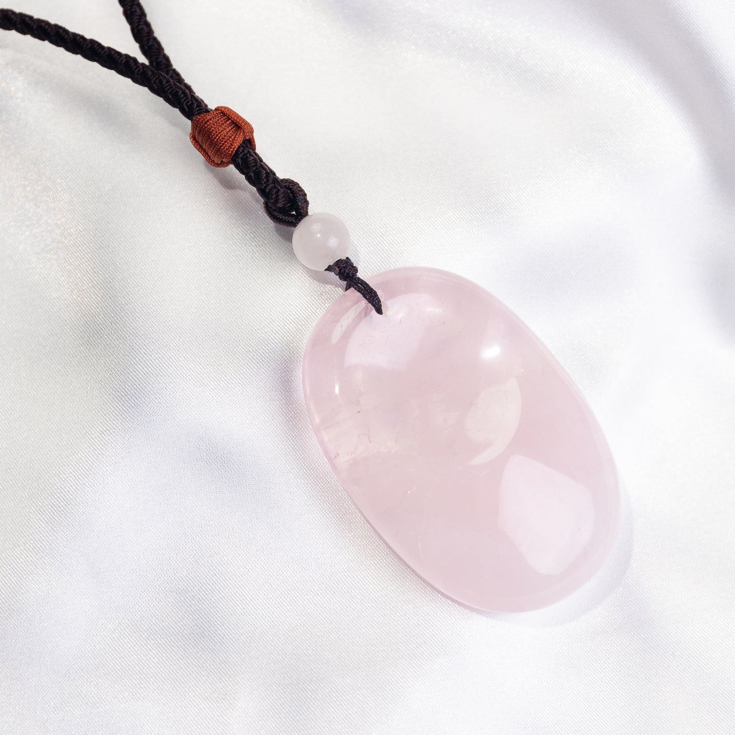 Handmade Worry Stone Pendant Necklace -Length 14‘’