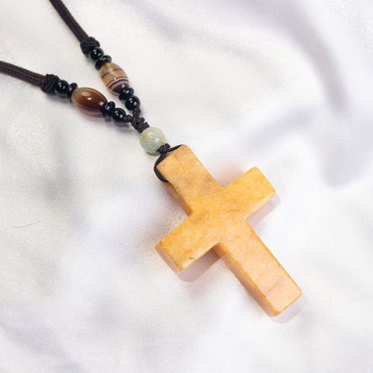 Handmade Cross Pendant Necklace - Length 14‘’