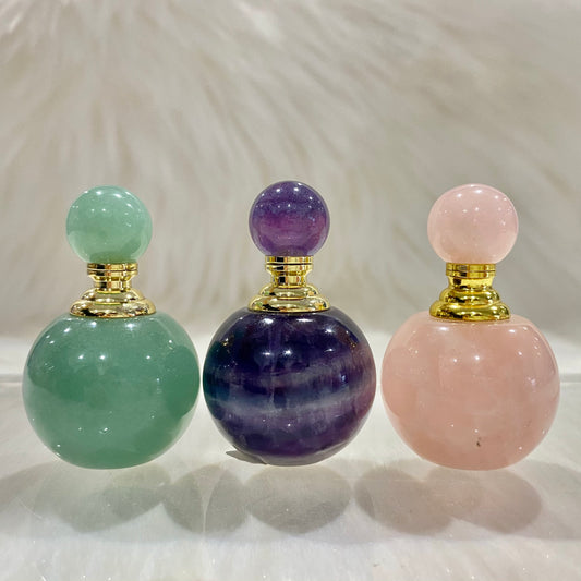 Exclusive Hand Carved Gemstone Perfume Bottle