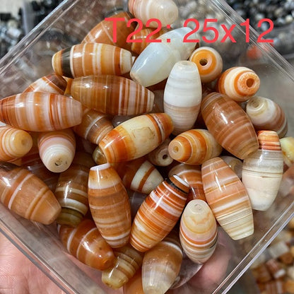 Kate Live!【Tibet Agate】Crystal Carved Beads Bowl (By Pieces) | Buy T9-T18 Get 1 More Free Bowl | Spacers String 8mm Mix Sample Beads as Freebies